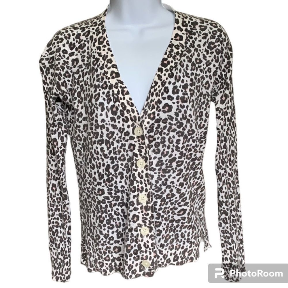 Loft Animal Print Cardigan - Size XS - Chic and Cozy
